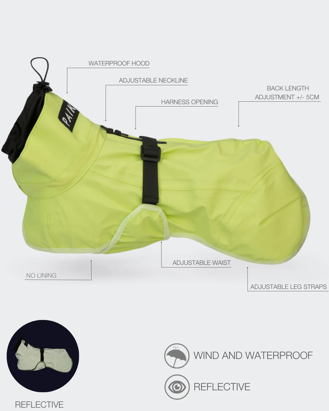 Paikka Reflective Shell Jacket Matcha