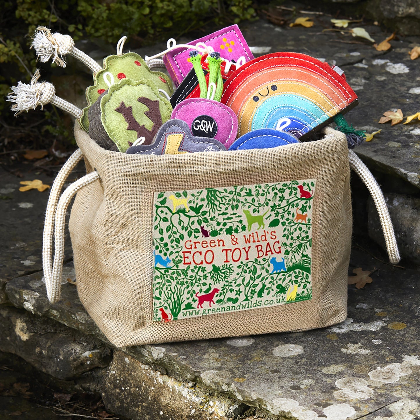 Green & Wilds Jute Toy Bag