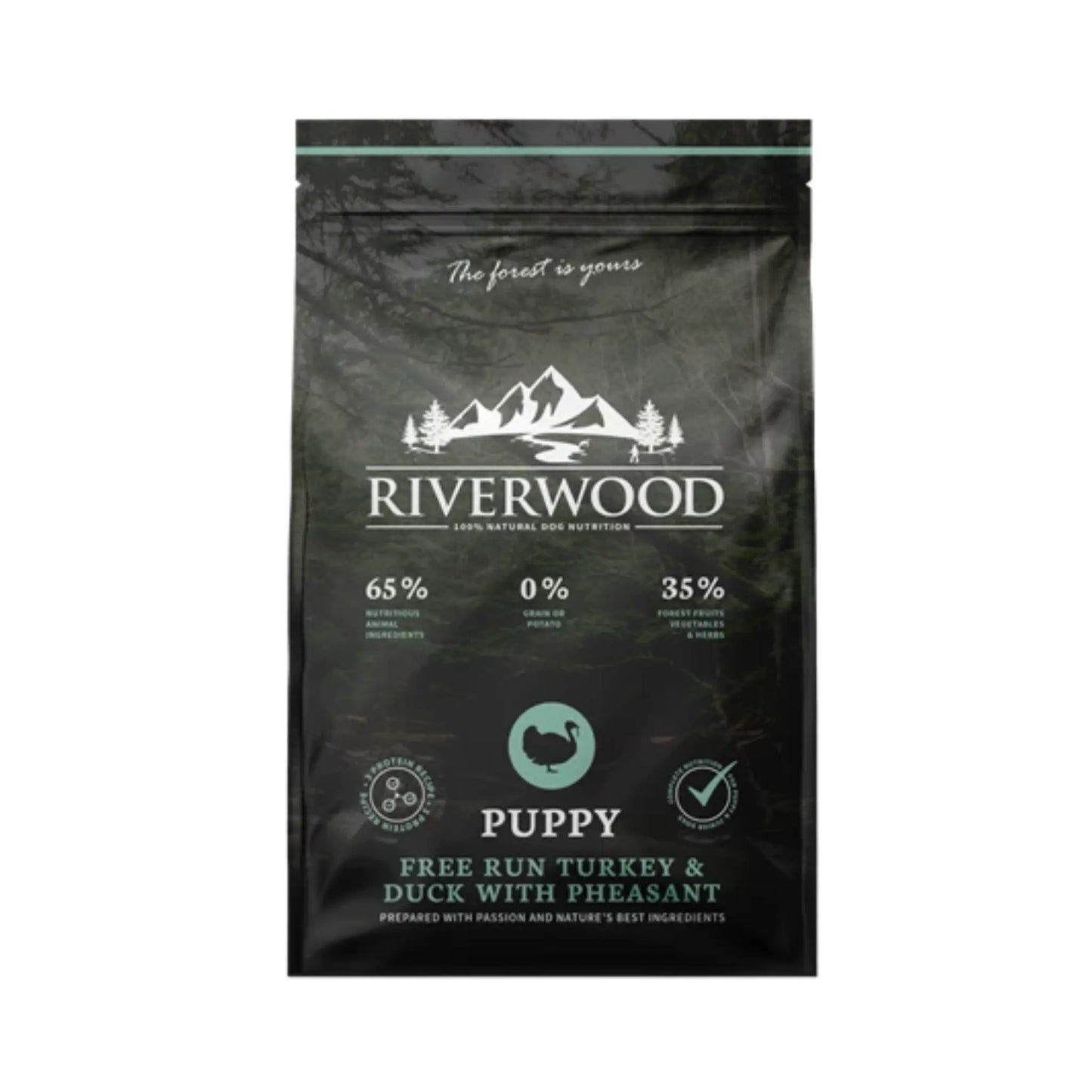 Riverwood Puppy Kalkkuna, Ankka & Fasaani - Eri kokoja