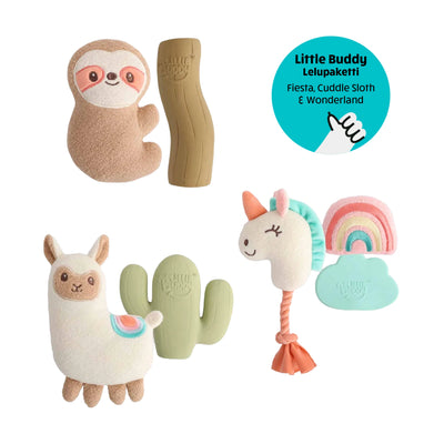 AFP Little Buddy Lelupaketti - Fiesta, Cuddle Sloth & Wonderland