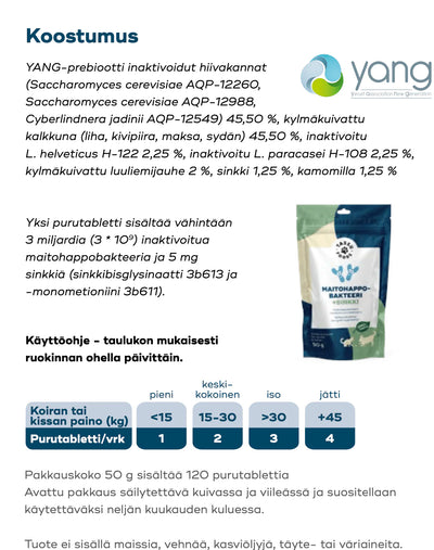 Tassu Foods Maitohappobakteeri + Sinkki 50g