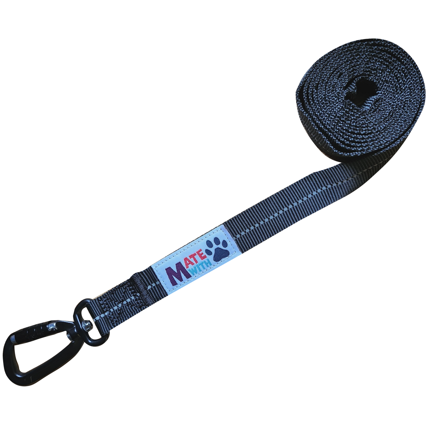Nylon liina 2m Musta Mate With Paws