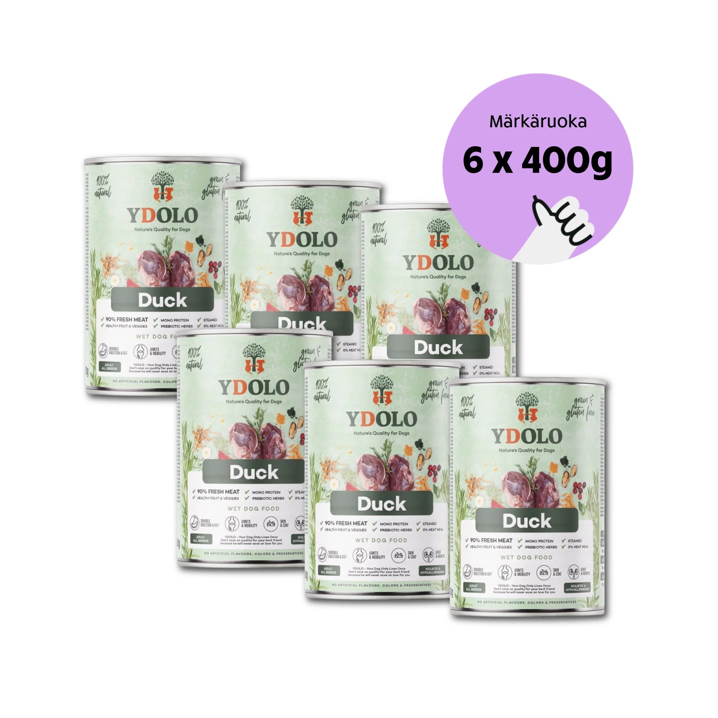 YDOLO Healthy & Pure Duck - Arkipaketti