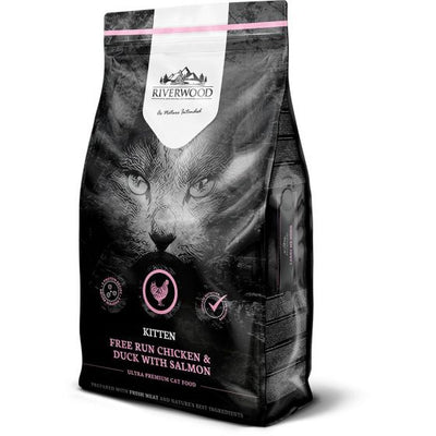 Riverwood Cat Kitten Kana, Ankka ja Lohi 2kg - PÄIVÄYS 3.8.2026
