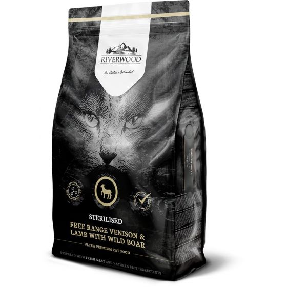 Riverwood Cat Sterilised Peura, lammas ja villisika 2 kg
