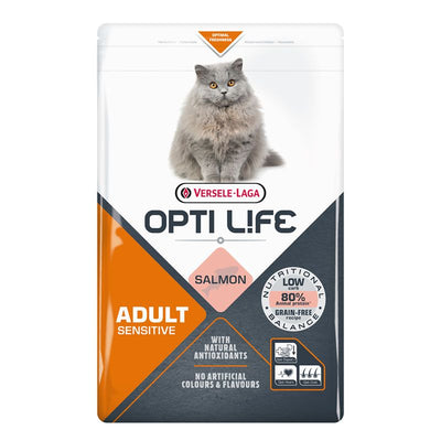 Opti Life Cat Sensitive, Lohi - Viljaton 2,5kg - PÄIVÄYS 17.8.2026