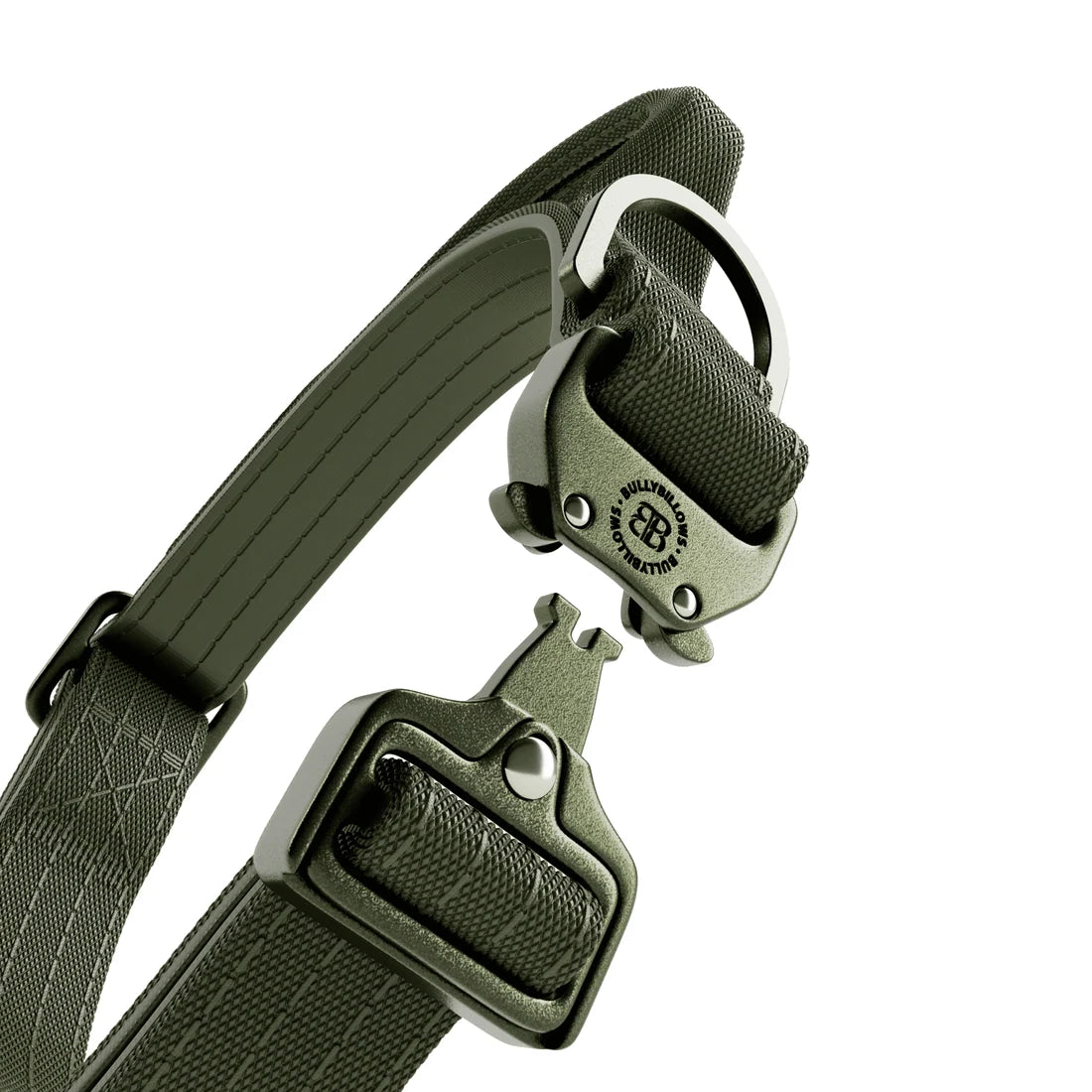 BullyBillows 2,5 cm Lighter Combat® Collar, KHAKI X KHAKI – Panta kahvalla ja turvalukolla
