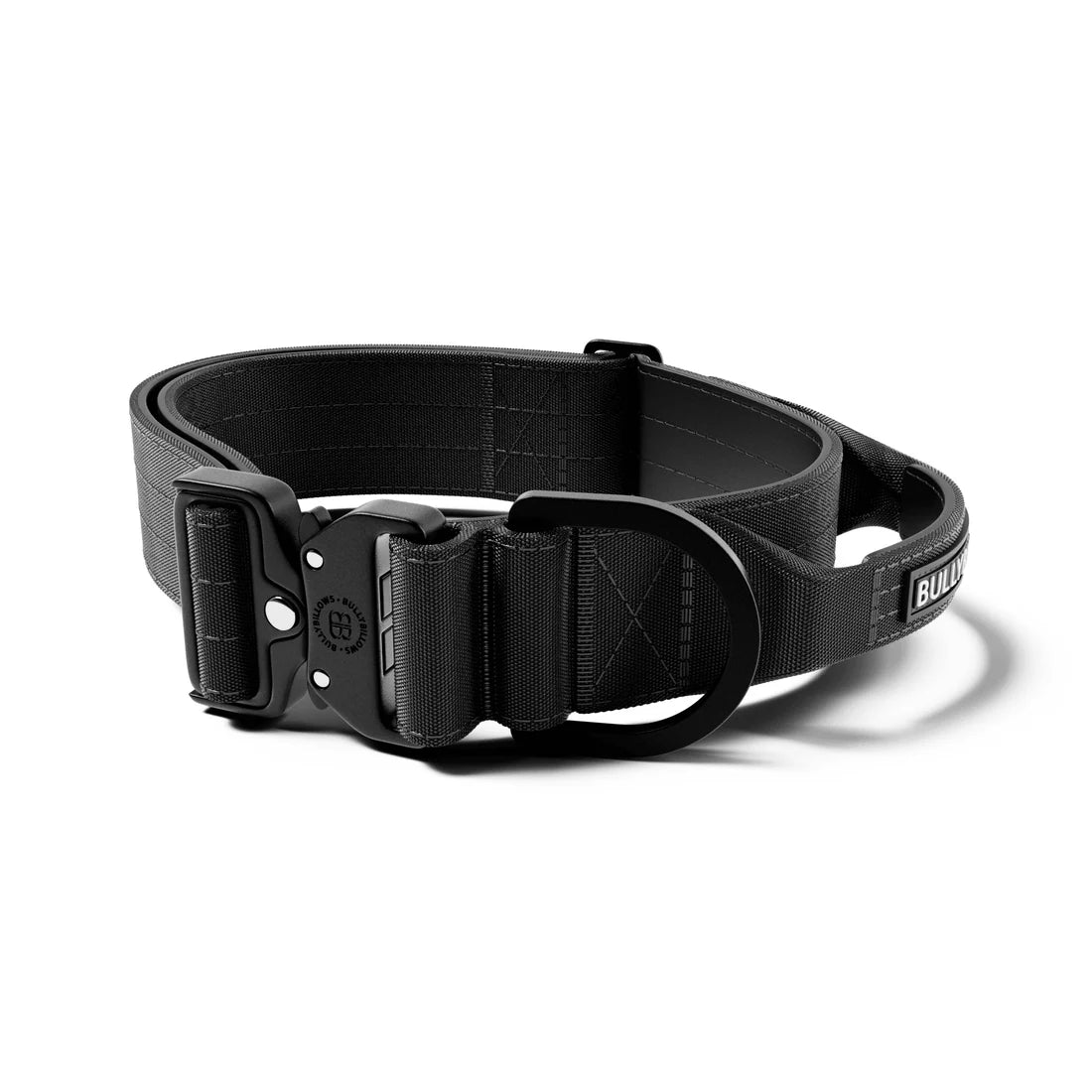 BullyBillows 5 cm Lighter Combat® Collar, BLACK X BLACK – Panta kahvalla ja turvalukolla