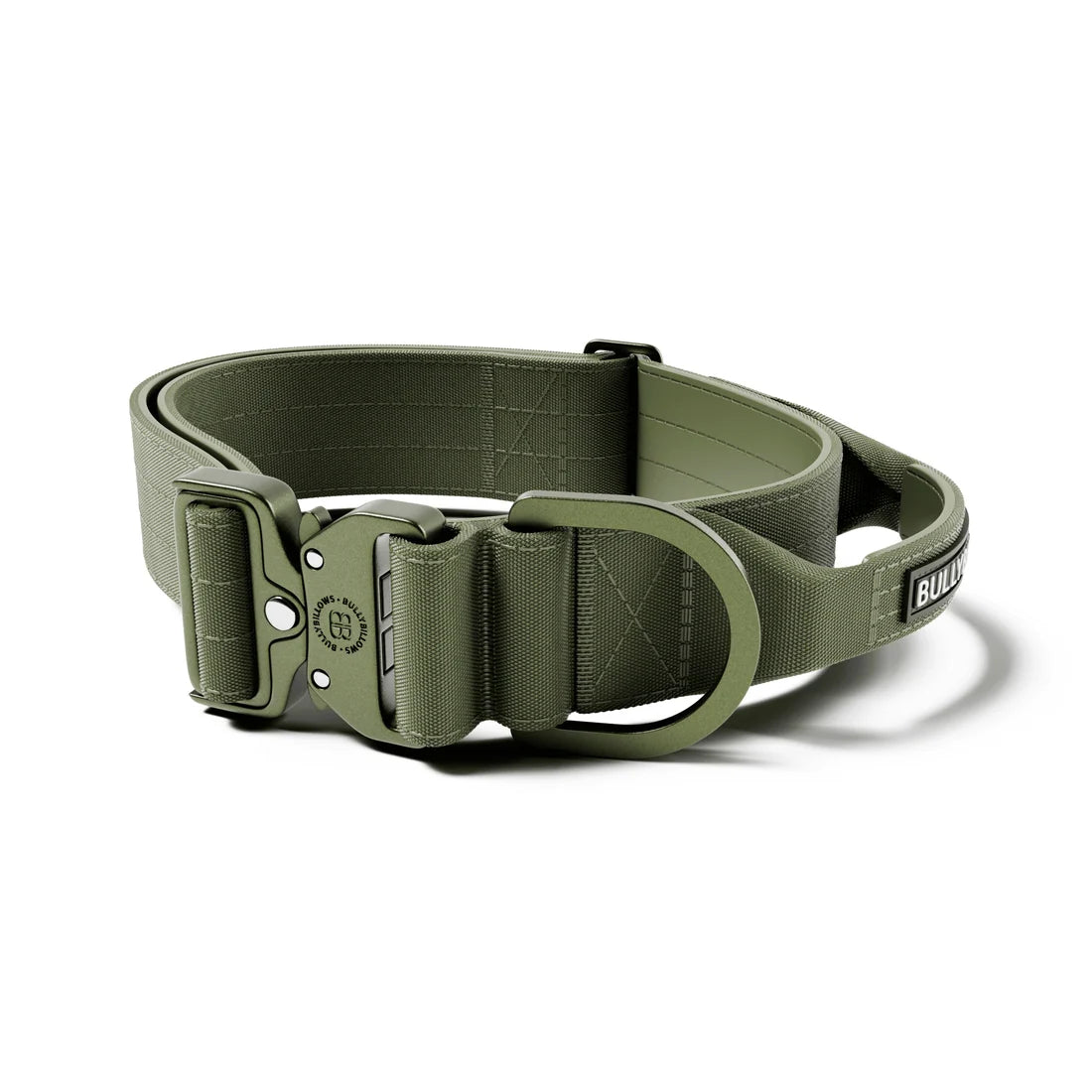 BullyBillows 5 cm Lighter Combat® Collar, KHAKI X KHAKI – Panta kahvalla ja turvalukolla