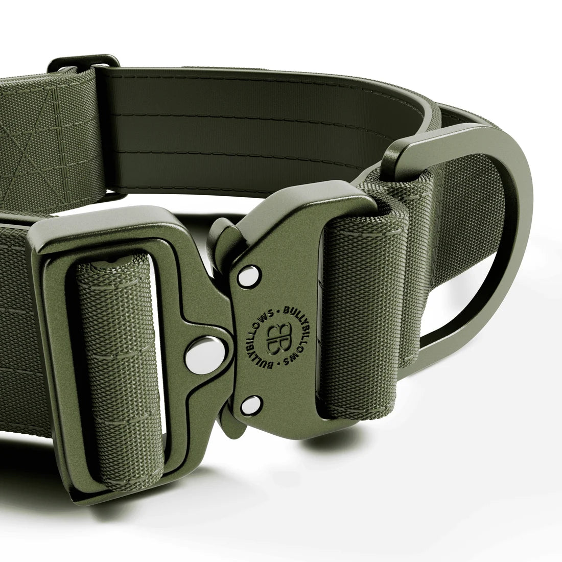 BullyBillows 5 cm Lighter Combat® Collar, KHAKI X KHAKI – Panta kahvalla ja turvalukolla