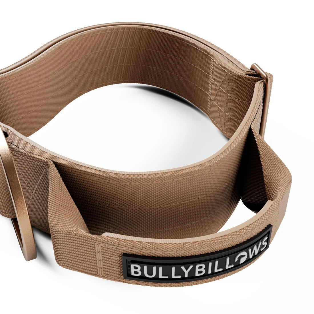 BullyBillows 5 cm Lighter Combat® Collar, TAN X TAN – Panta kahvalla ja turvalukolla