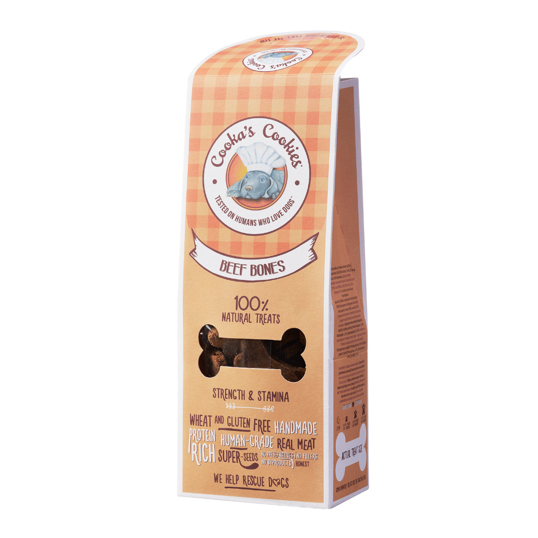Cooka's Cookies Beef Bones - Naudanlihakeksit 100g