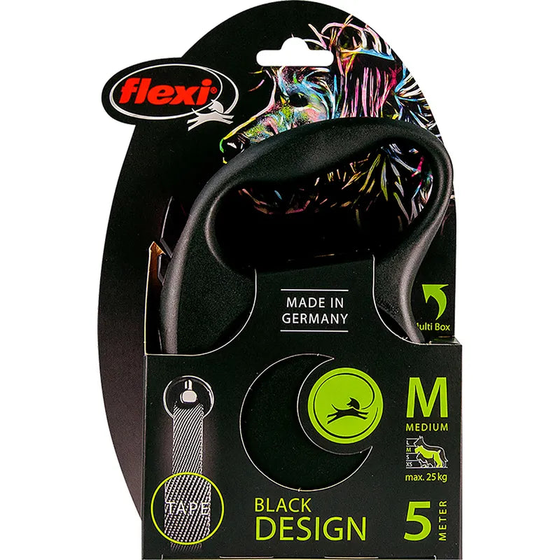 Flexi Black Design Tape M, 5 m / max. 25 kg