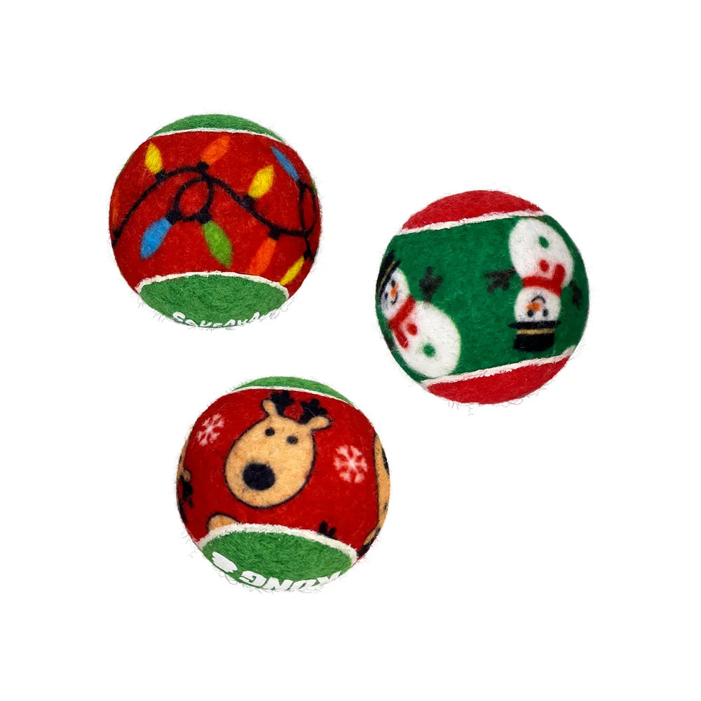 Kong Holiday Squeakair Ball 6-pack M