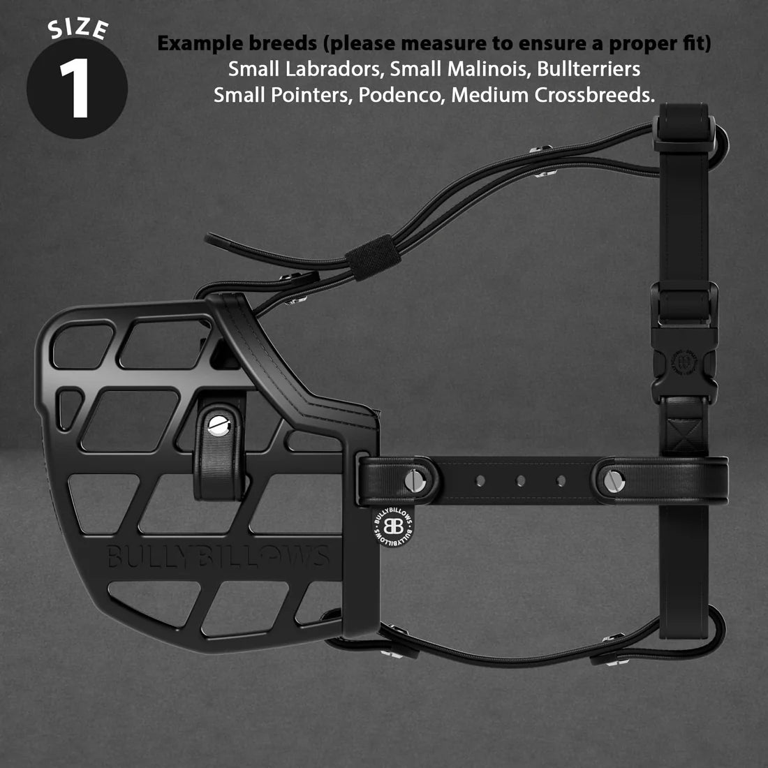 BullyBillows Premium Comfort Muzzle, BLACK – Kuonokoppa