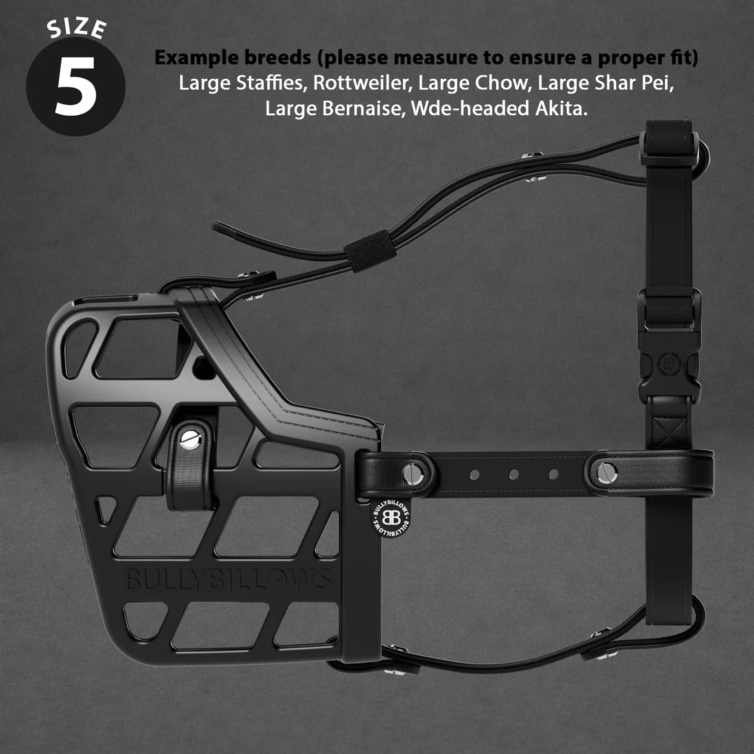 BullyBillows Premium Comfort Muzzle, BLACK – Kuonokoppa