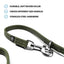 BullyBillows Training Double Ended Dog Leash, KHAKI – Monitoimitalutin, 2 m