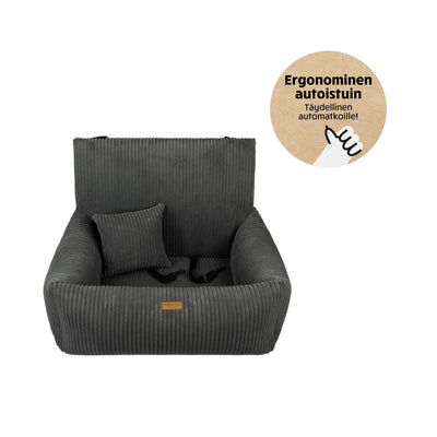 Denzoo Autoistuin Koiralle MILANO, Dark Grey