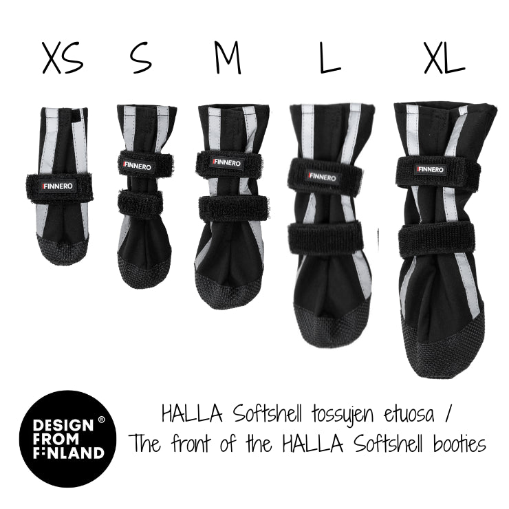 FINNERO HALLA Softshell Heijastavat Tossut, 4kpl