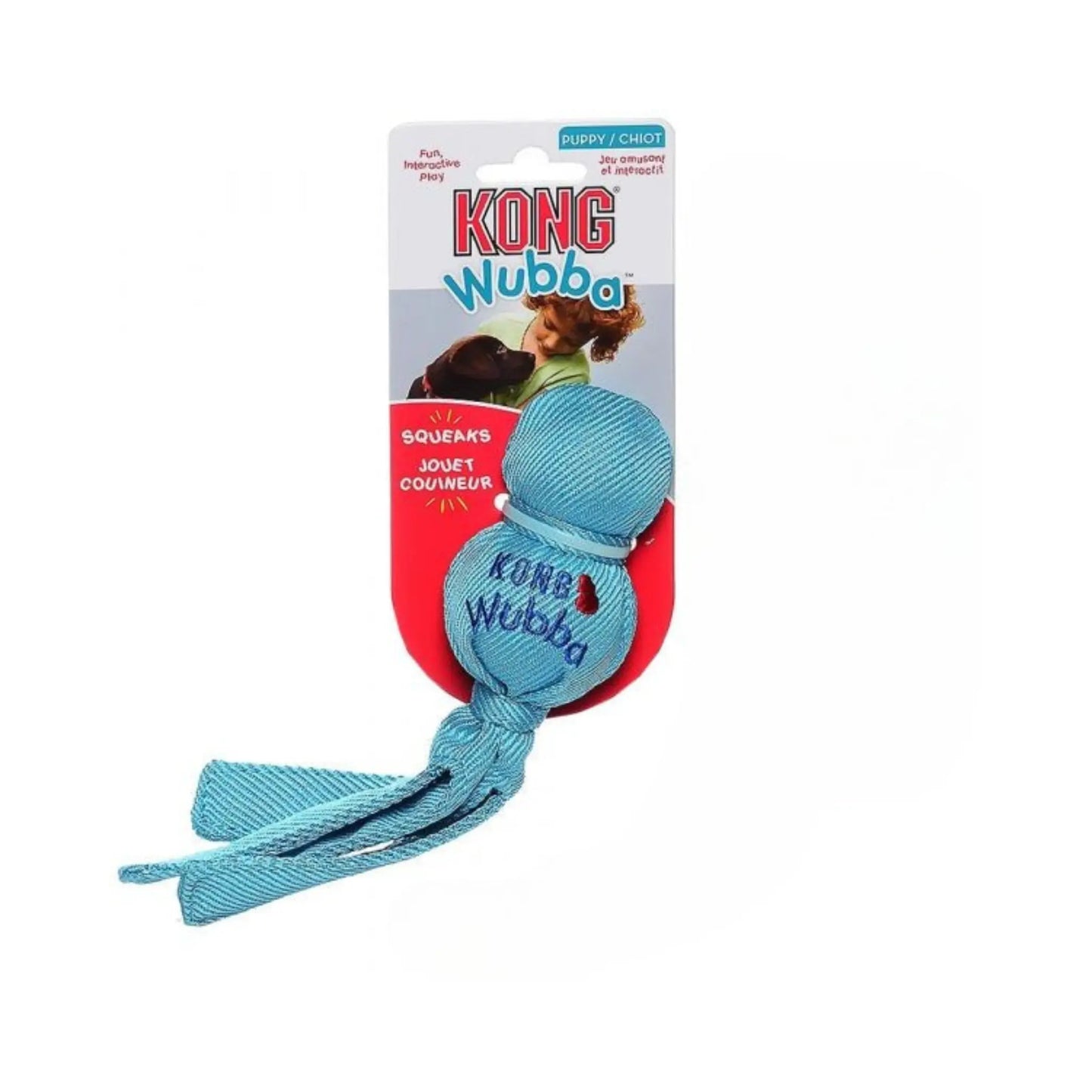 kong wubba puppy koiranlelu sininen