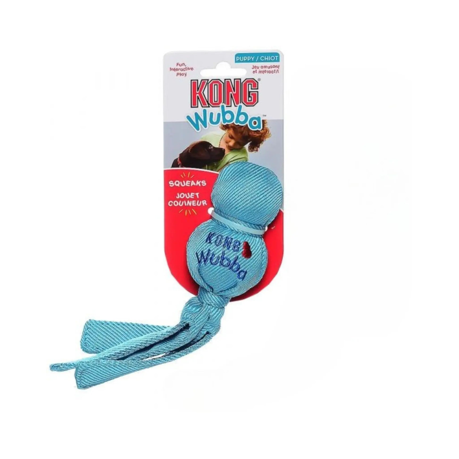 kong wubba puppy koiranlelu sininen