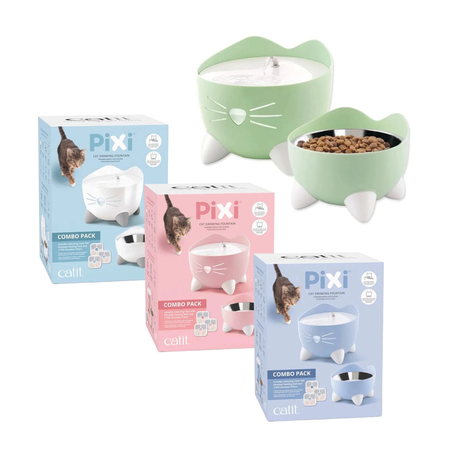 Catit Pixi Fountain Combo Kit - Eri värejä