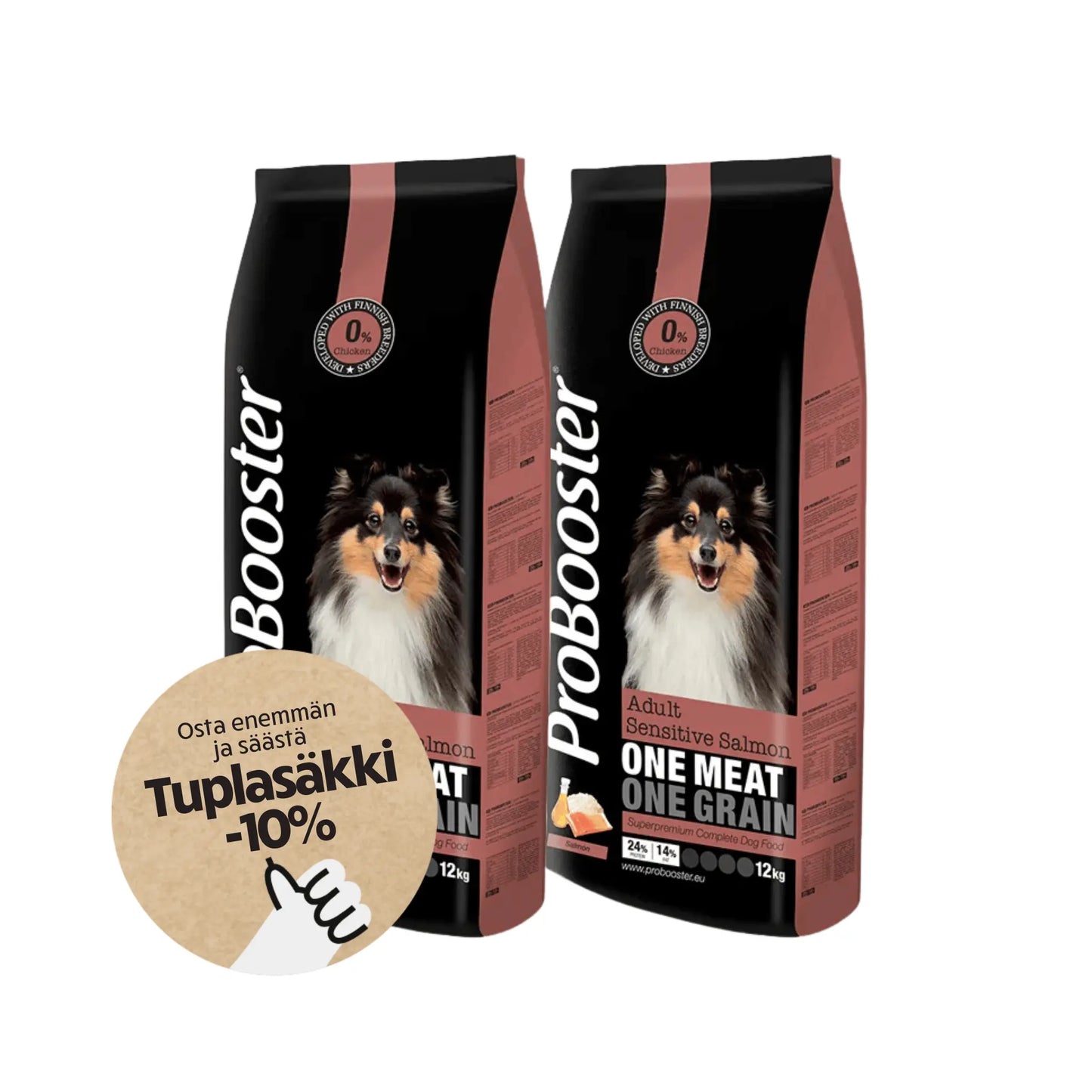 probooster adult sensitive salmon tuplasakki