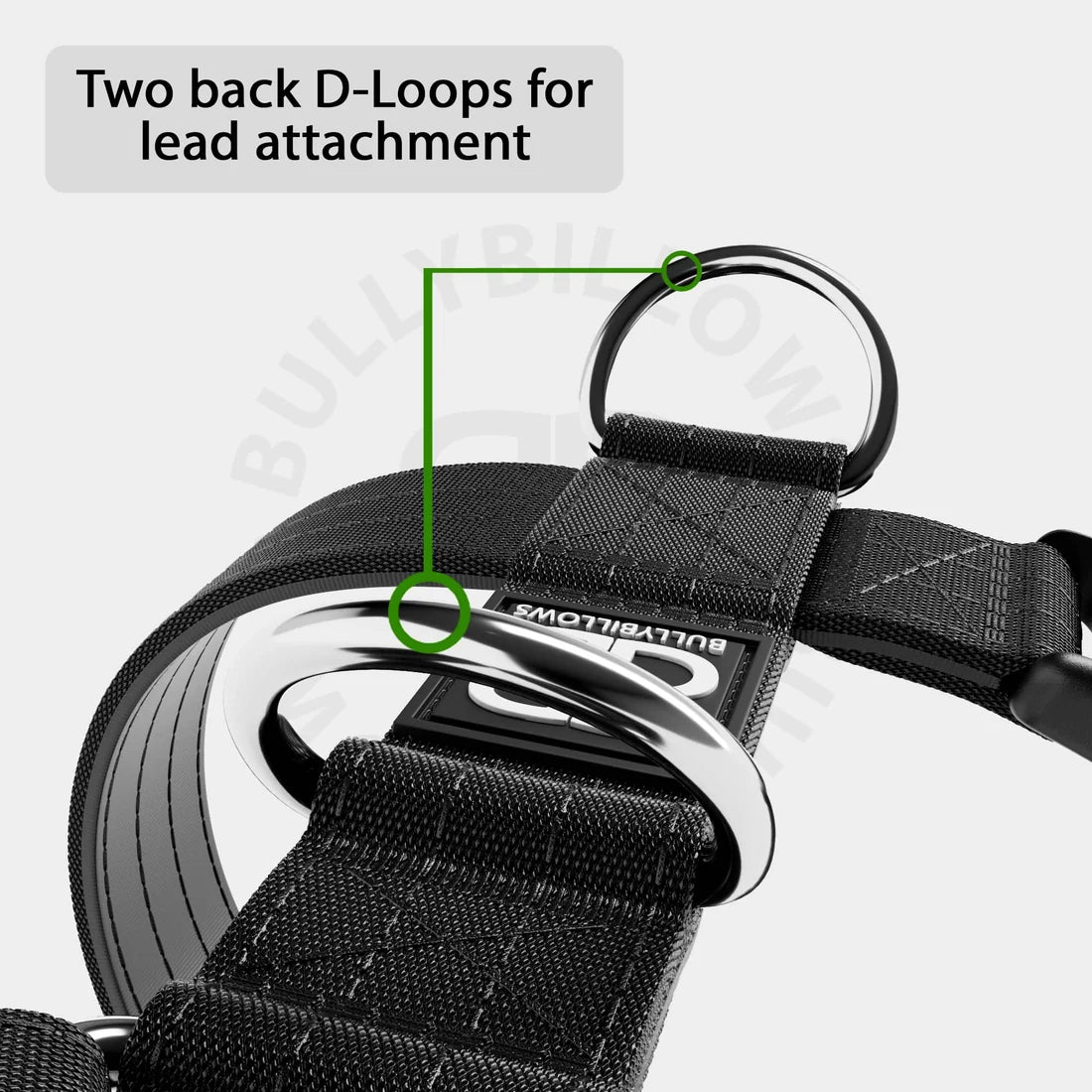 BullyBillows Anti-Pull TRI-Harness®, BLACK – Koulutusvaljaat kaikille roduille