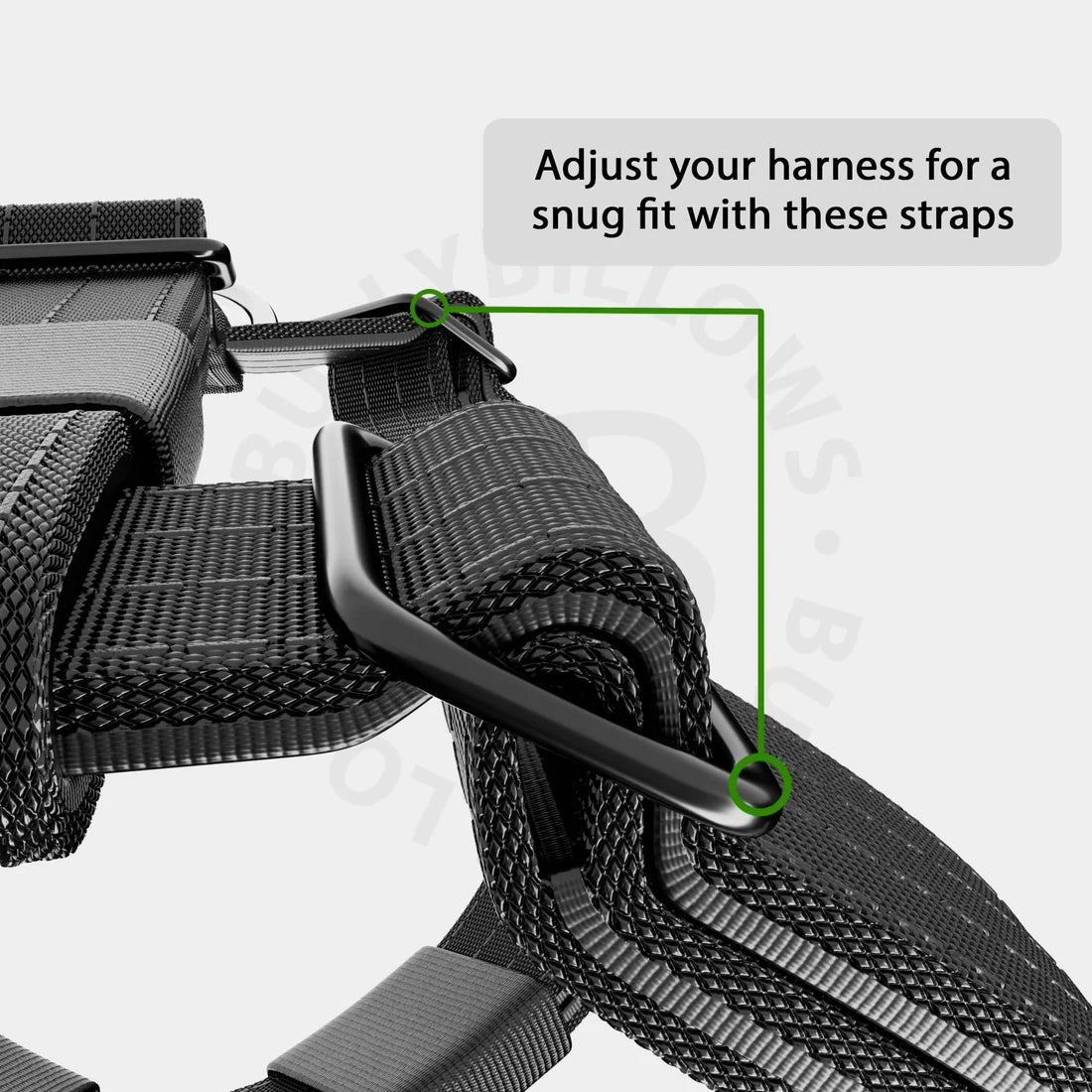 BullyBillows Anti-Pull TRI-Harness®, BLACK – Koulutusvaljaat kaikille roduille