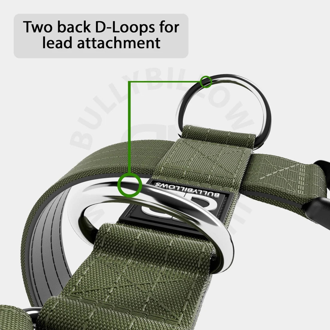 BullyBillows Anti-Pull TRI-Harness®, KHAKI – Koulutusvaljaat kaikille roduille