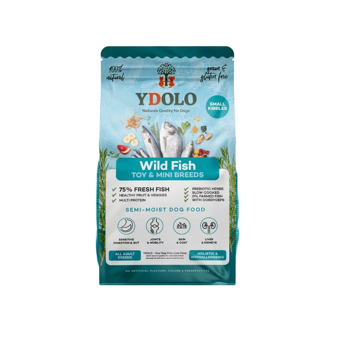 YDOLO Healthy & Pure Wild Fish MINI - Puolikostea koiranruoka