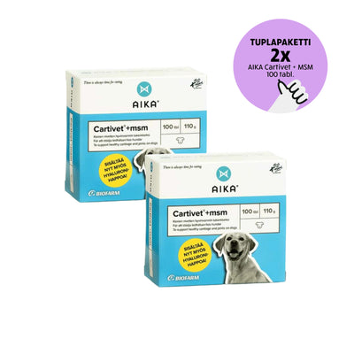 TUPLAPAKETTI 2 x AIKA Cartivet + MSM 100 tabl.