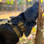 BullyBillows 5 cm Lighter Combat® Collar, KHAKI X KHAKI – Panta kahvalla ja turvalukolla