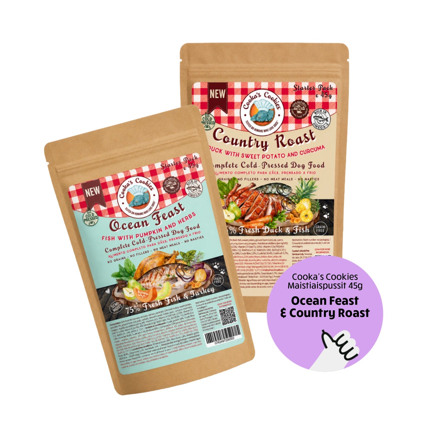 Cooka’s Cookies – Kylmäpuristettu Täysravinto 45g
