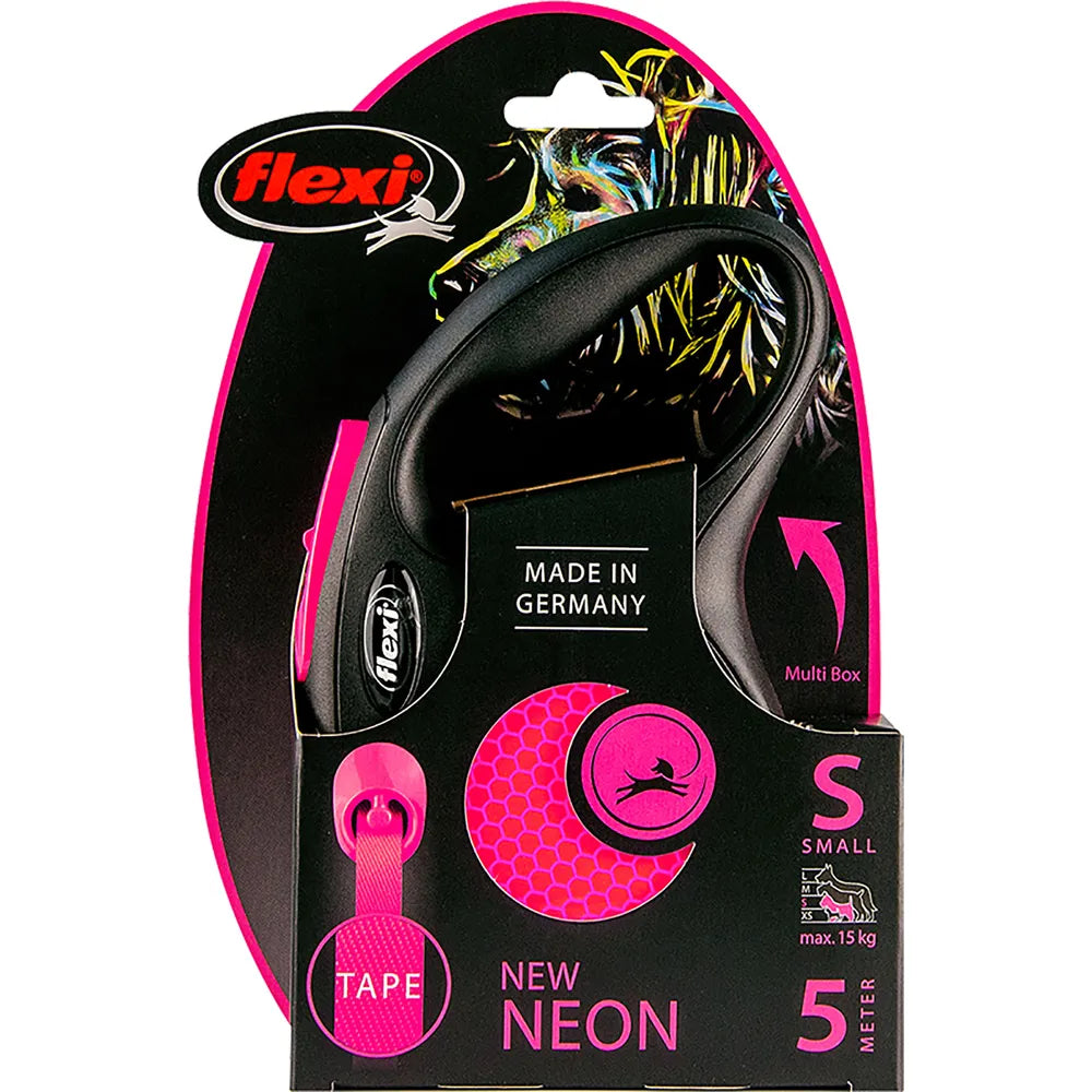 Flexi New Neon Tape S, 5 m / max. 15 kg