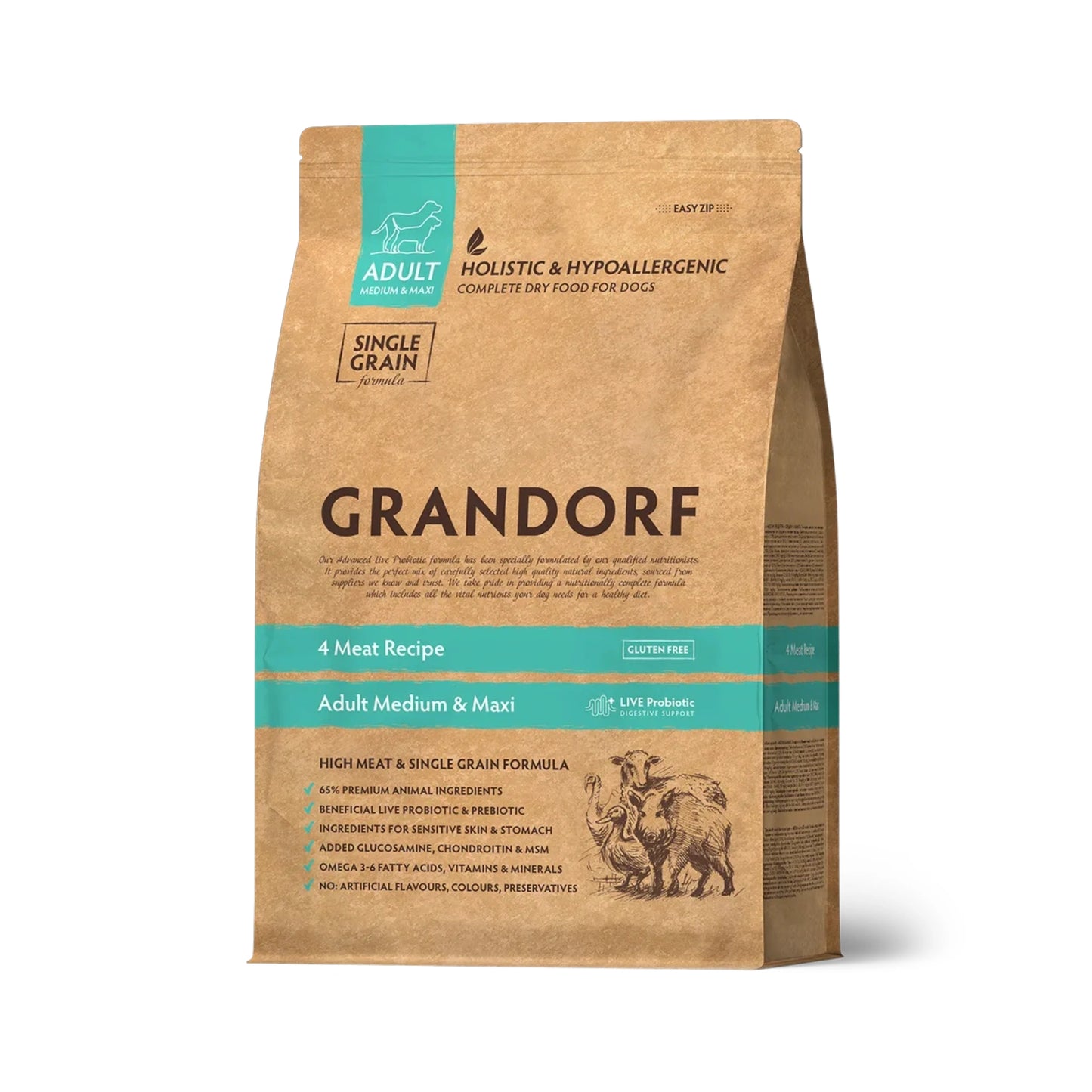 GRANDORF Adult Medium & Maxi, 4 Lihaa