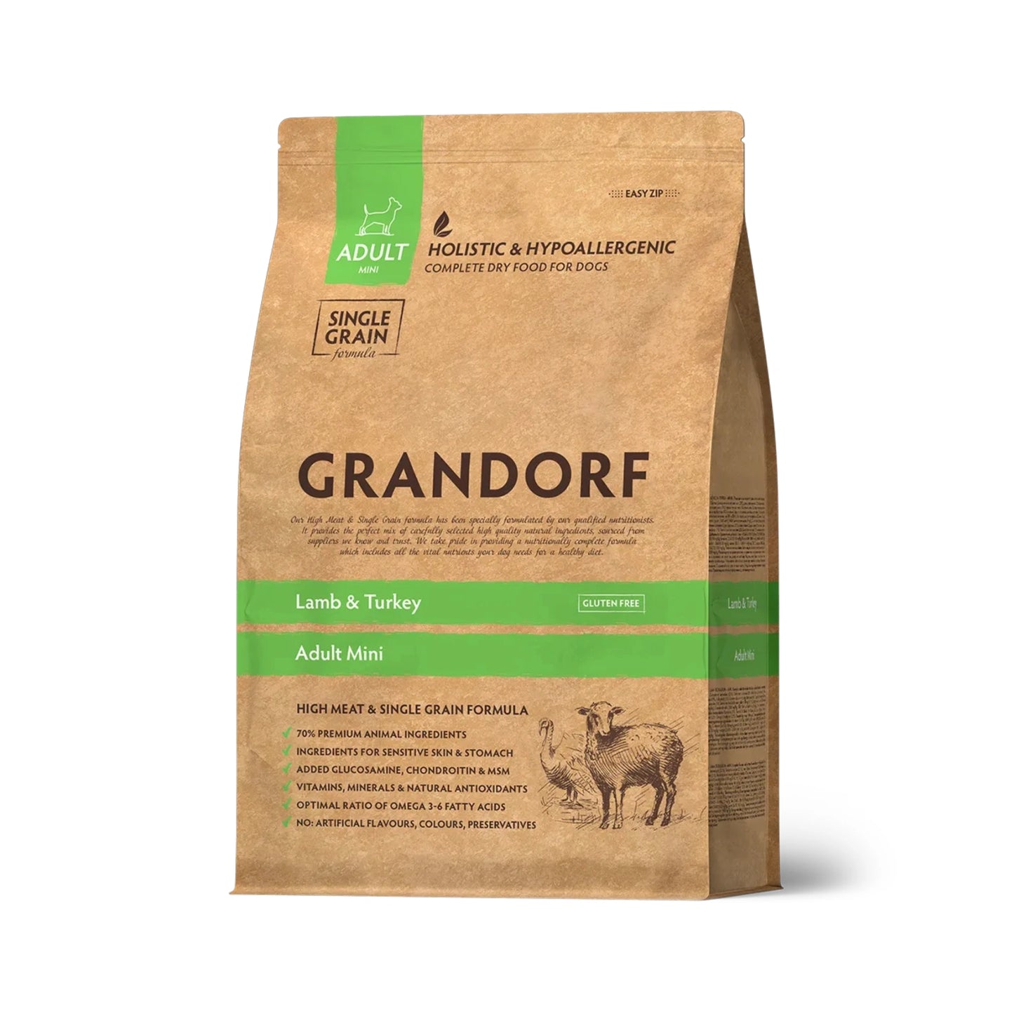 GRANDORF Adult Mini, Lammas ja Kalkkuna
