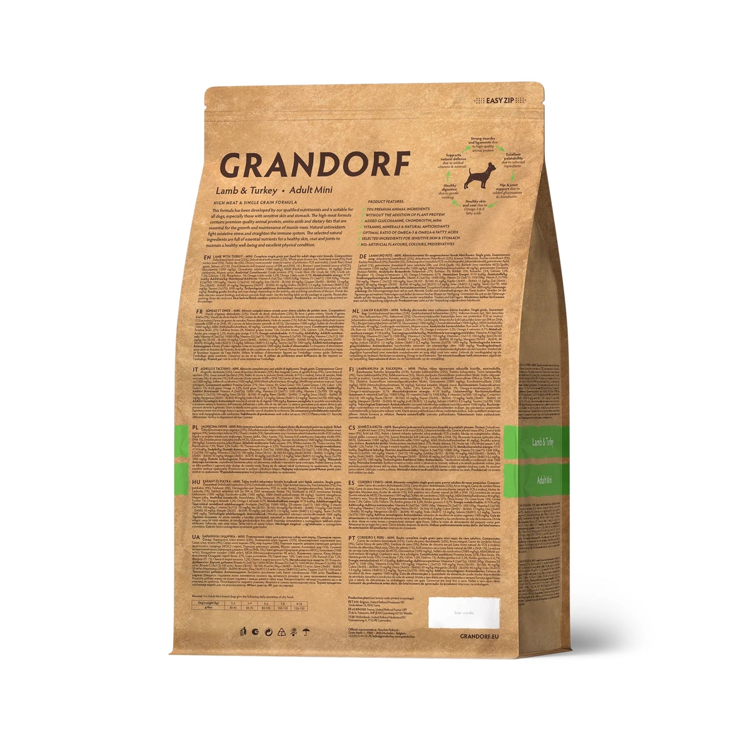 GRANDORF Adult Mini, Lammas ja Kalkkuna