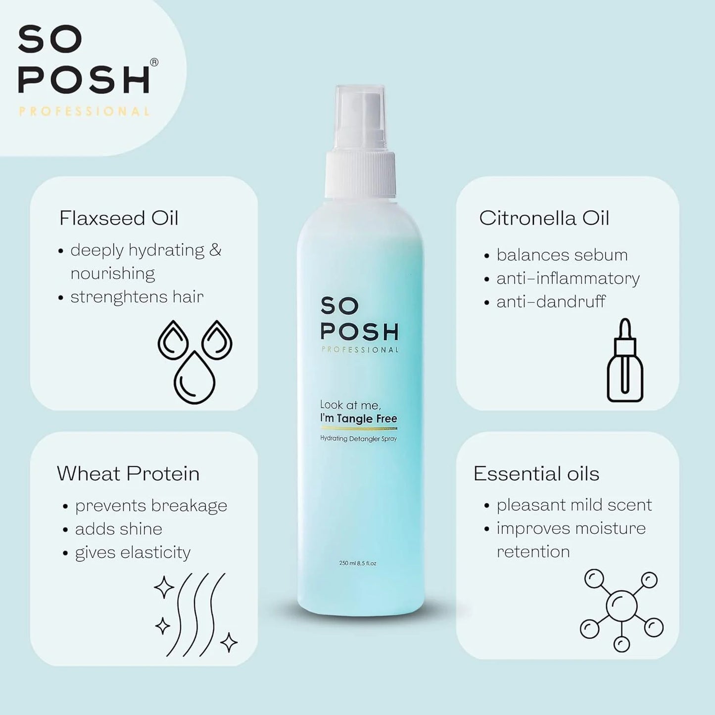 So Posh Look at Me, I'm Tangle Free Detangler Spray 250 ml