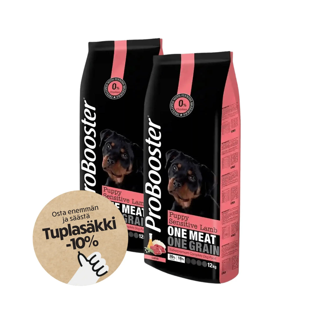 probooster puppy sensitive lamb tuplasakki