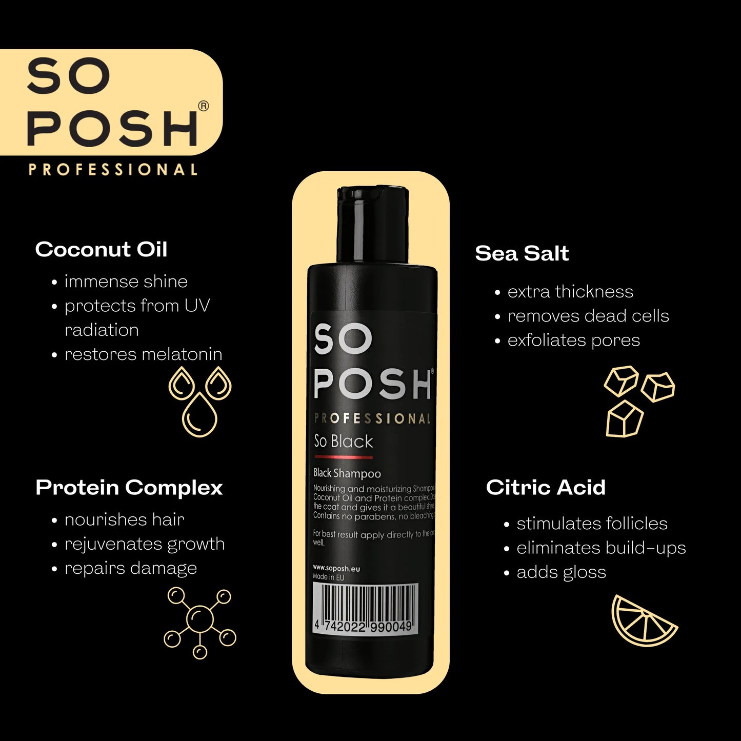 So Posh So Black Shampoo - Eri kokoja