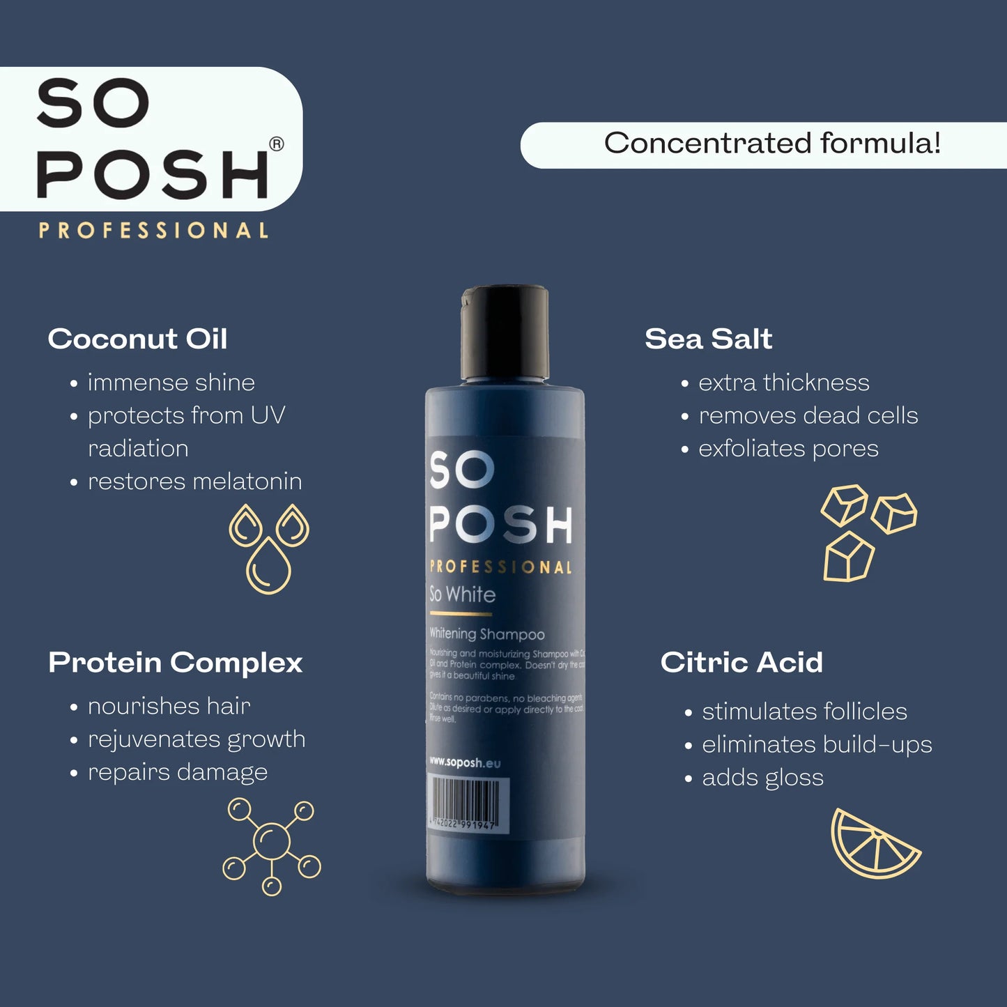So Posh So White Shampoo - Eri kokoja
