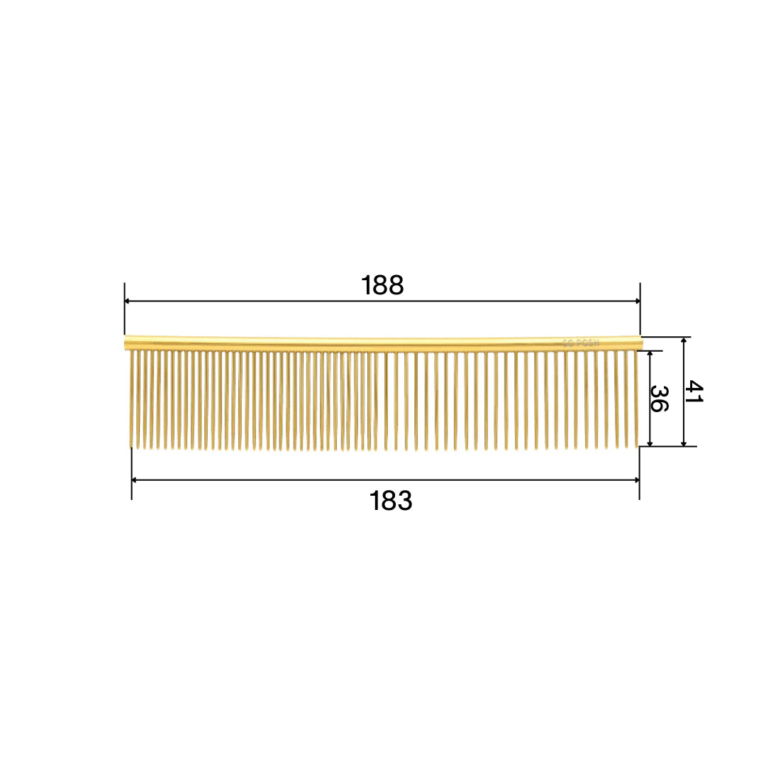 Metallinen koirankampa – antistaattinen ja kestävä trimmauskampa.