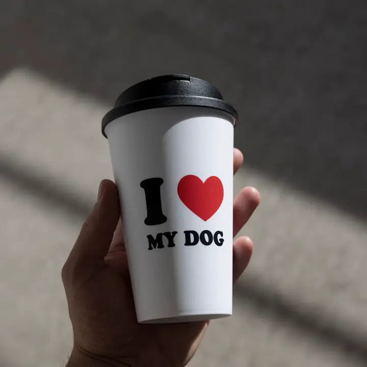 Take Away kuppi - I Love My Dog