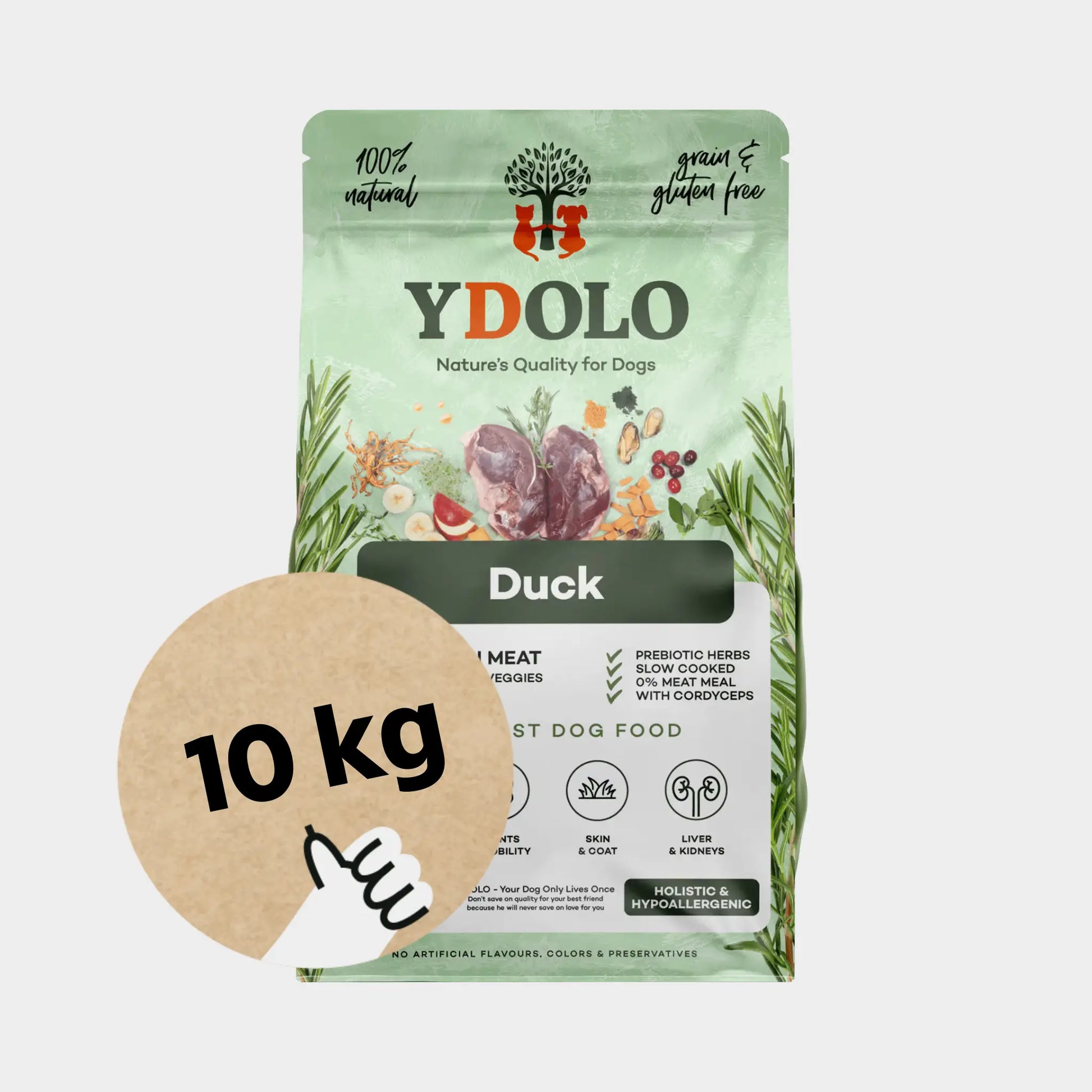 ydolo healthy pure duck koiranruoka 10kg