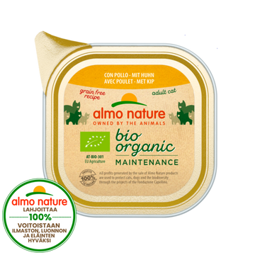 Kissan märkäruoka ALMO nature BIO ORGANIC CAT KANA 85 G