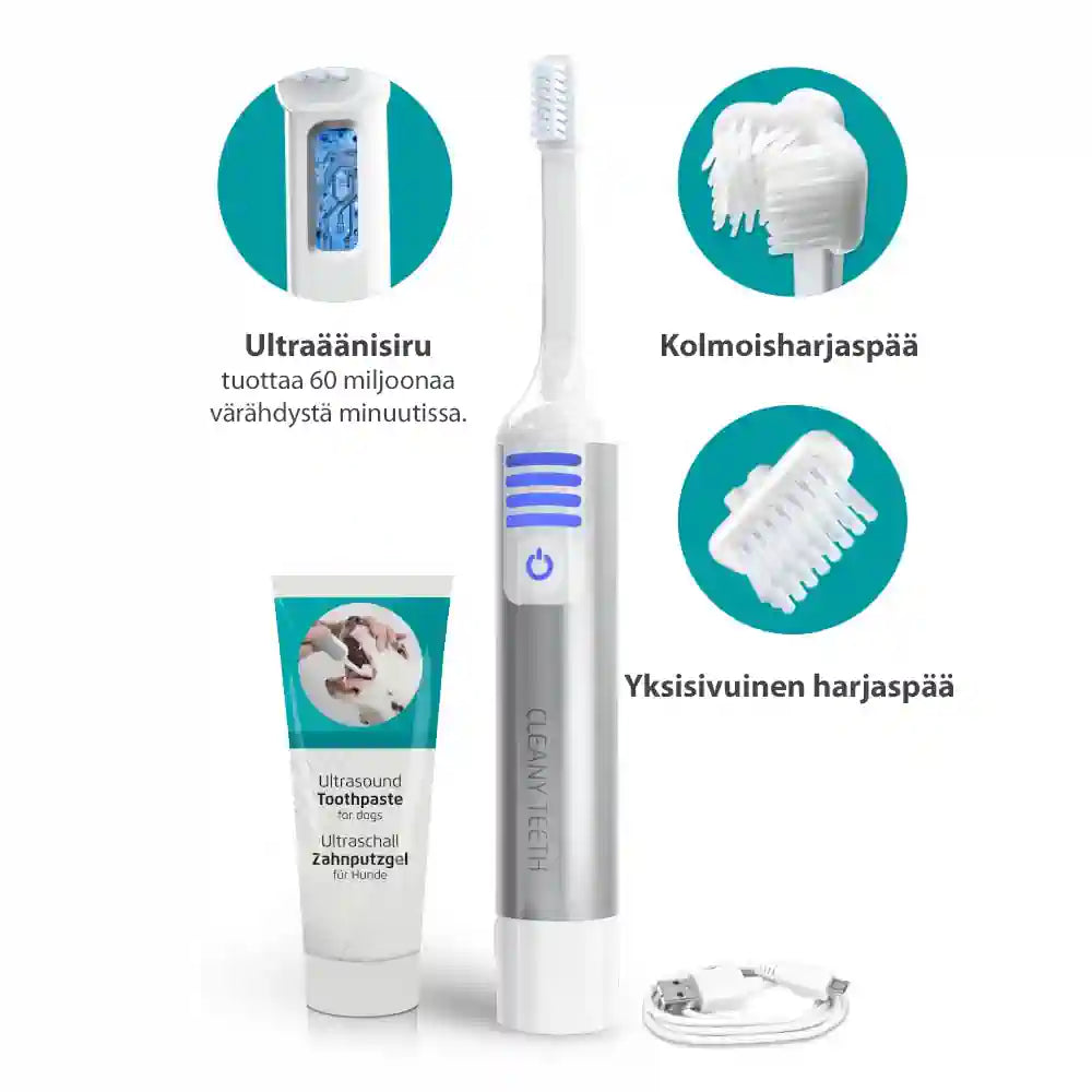 Ultraäänihammasharja koirille Cleany Teeth Starter Kit