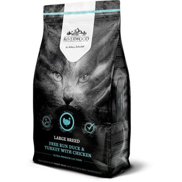 Riverwood Cat Large Breed Ankka, kalkkuna ja kana 2 kg