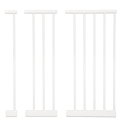 Metallinen jatkopala Top Safe Korkeaan Lemmikkiporttiin. Jatkopalojen avulla muunnat Top Safe Lemmikkiportin leveämpään oviaukkoon, portaiden ala- tai ylätasolle tai käytävään sopivaksi. Jatkopalan voi lisätä joko portin yhdelle tai molemmille sivuille. Ihanteellisen tukevuuden varmistamiseksi suosittelemme lisäämään maksimissaan yhden jatkopalan per portin sivu.
