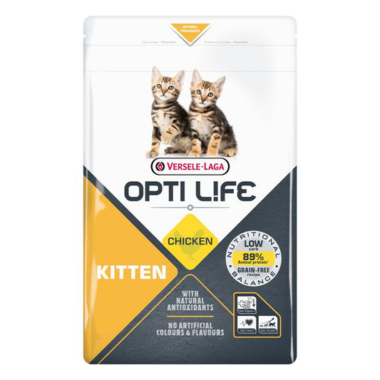 Viljaton kissanpennun ruoka Opti Life kana 2,5kg